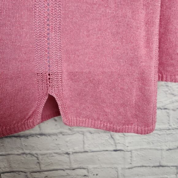 Talbots Sweater Womens Size Medium 100% Linen Pink - Picture 4 of 14